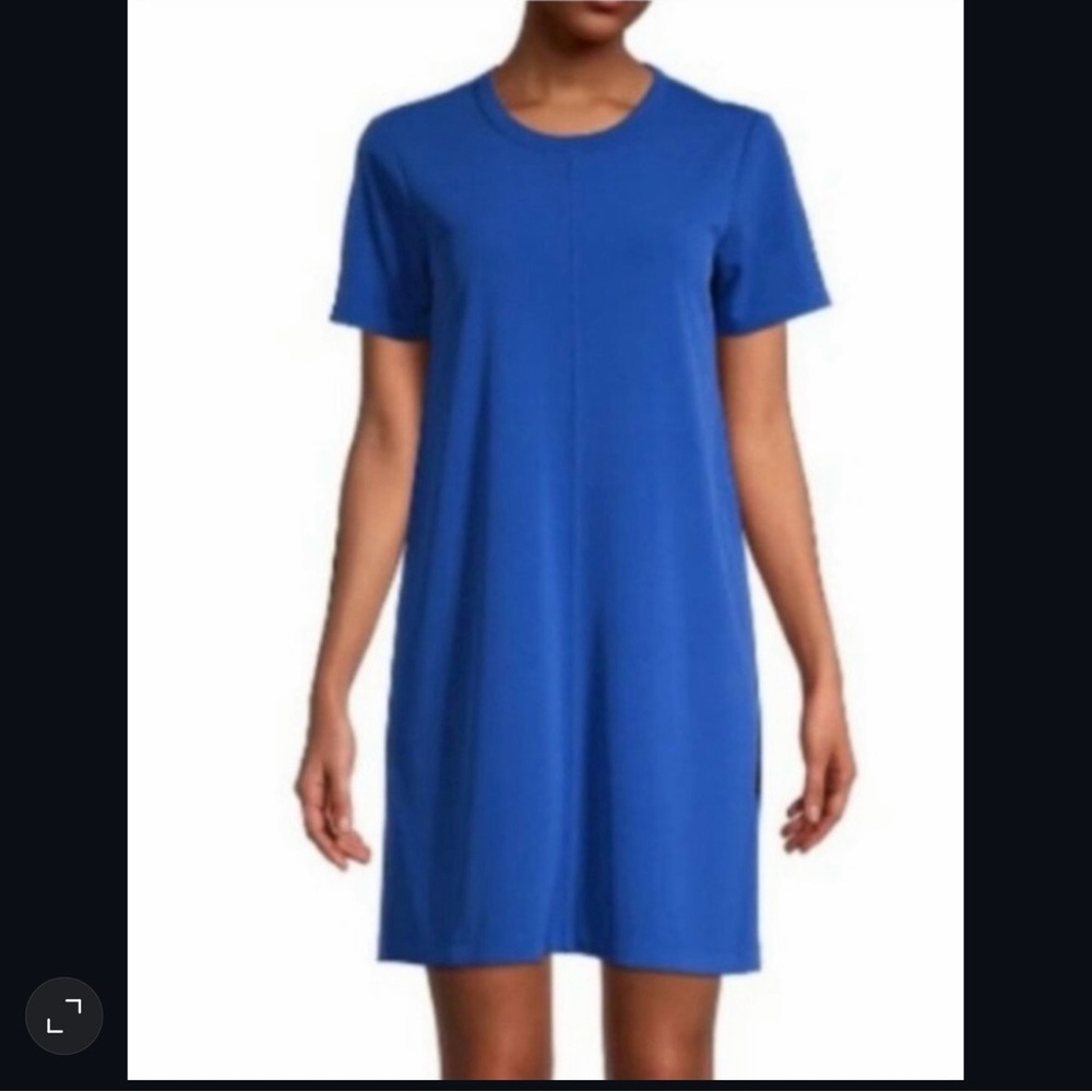 Rag bone Allegra Jersey Shirt Dress Womens Small Blue Short Sleeve Crew Neck